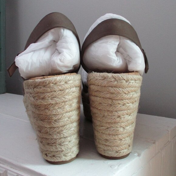 Sam Edelman Maura Platform wedges espadrilles 10,5 M new grey - Picture 9 of 12